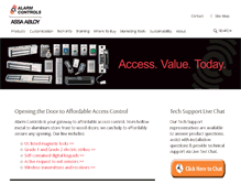Tablet Screenshot of alarmcontrols.com